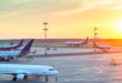 Planes on Runway at Ontario Airport